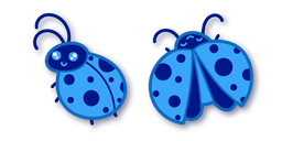 Kawaii Blue Ladybug Curseur