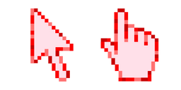 Shining Red Pixel Cursor