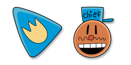 Dog Man Chief and Police Badge Cursor