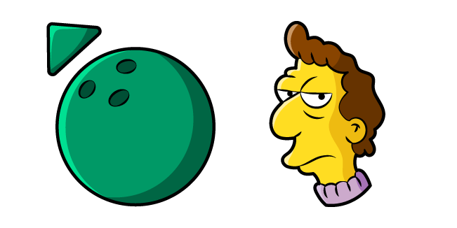 The Simpsons Jacques and Green Bowling Ball курсор