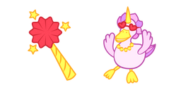 Cute Duck Unicorn Love to Party Curseur