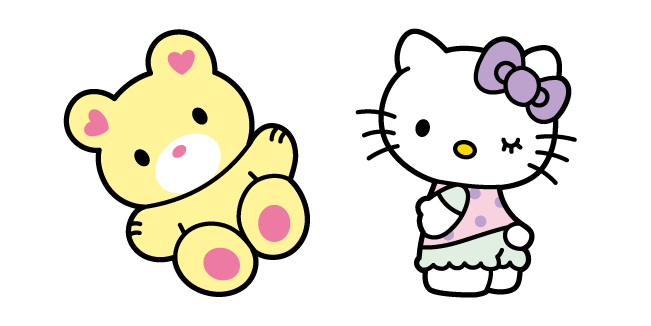 Hello Kitty and Teddy Bear курсор