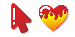 Курсор Minimal Gradient Red Heart In Flames