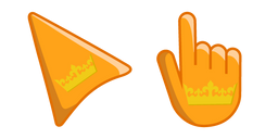 Yellow Crown on Orange Background Cursor