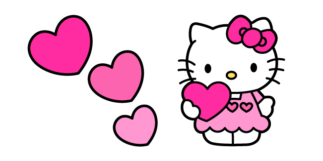 Hello Kitty and Pink Hearts курсор