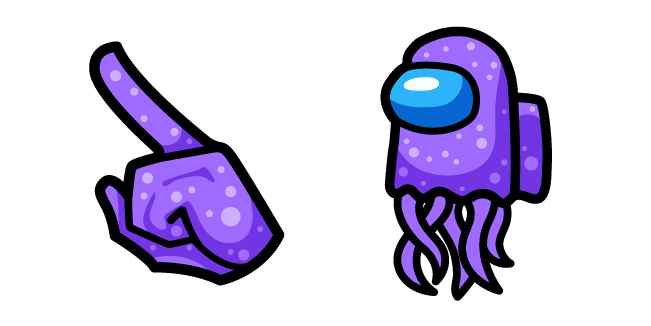 Among Us Purple Jellyfish Character курсор
