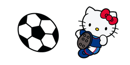 Hello Kitty as a Soccer Player Cursor