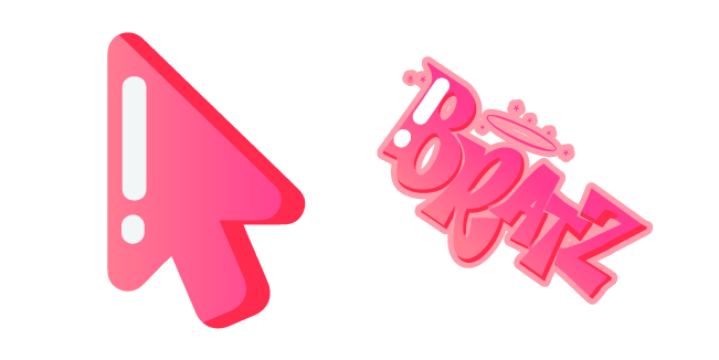 Minimal Gradient Red Pink Bratz Logo курсор