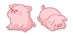 Cute Melancholic Pig Cursor