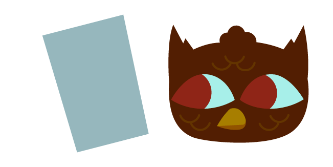 Night in the Woods Telezoft Dark-Brown Owl and Mug Cursor