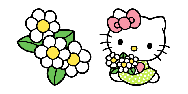 Hello Kitty and Daisies курсор