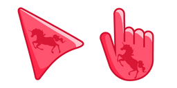 Red Unicorn on Red Cursor