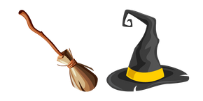 Witch Broom and Hat Cursor