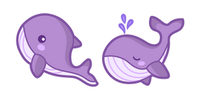 Cute Purple Whale Curseur