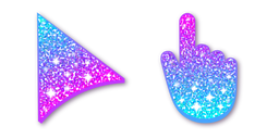 Blue and Pink Glitter Cursor