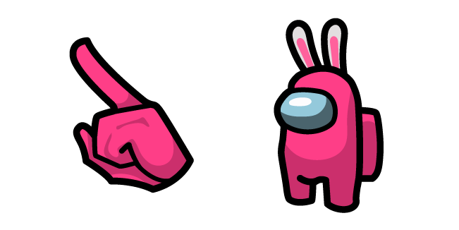 Among Us Pink Rabbit Character курсор