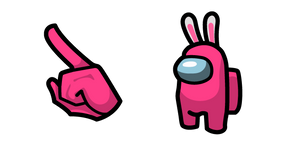 Among Us Pink Rabbit Character Curseur