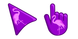 Pink Flamingo on Purple Cursor