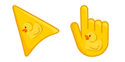 Yellow Bath Duck on Yellow Background Cursor