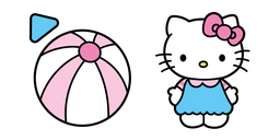 Hello Kitty and a Pink Beach Ball Cursor