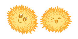 Kawaii Orange Sea Urchin Cursor