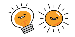 Gudetama Sun and Light Bulb Cursor