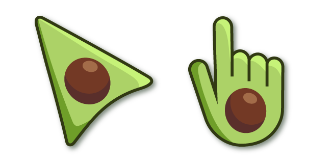 Green Avocado on Green Background курсор