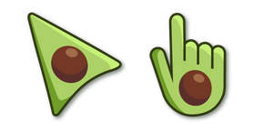 Green Avocado on Green Background Curseur