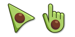 Green Avocado on Green Background Cursor