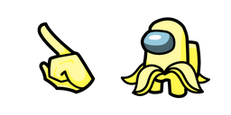 Among Us Yellow Character Banana Cursor