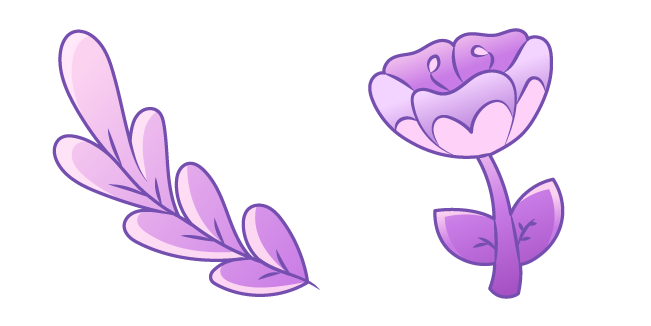 Purple Leaf and Flower курсор