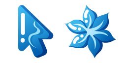 Minimal Gradient Blue Flower Cursor