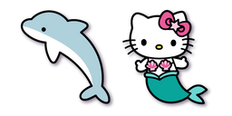 Hello Kitty Mermaid and Dolphin Curseur