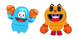 Fall Guys Pac-Man and Inky Costume Cursor