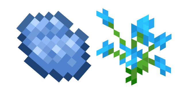 Minecraft Light Blue Dye and Blue Orchid курсор