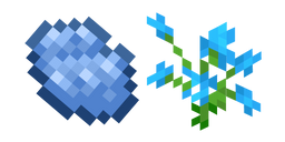 Minecraft Light Blue Dye and Blue Orchid Cursor