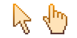 Yellow-Orange Pumpkin Cake Pixel Cursor