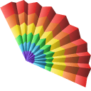 Origami Rainbow Umbrella hand cursor preview