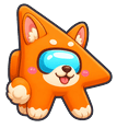 Among Us Orange Corgi Character arrow cursor preview