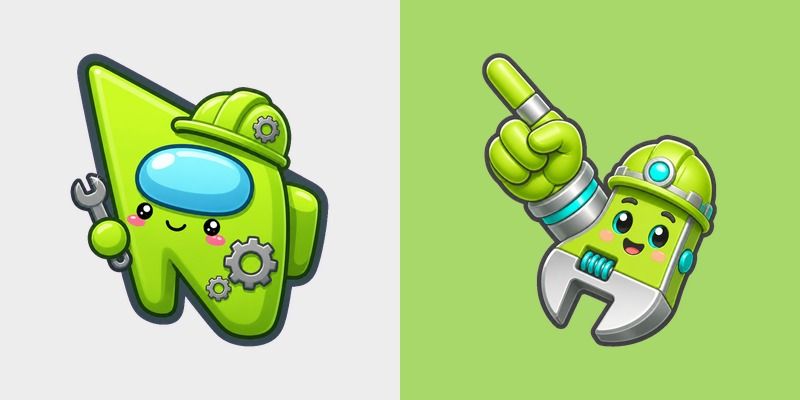 Among Us Show Lime aka Engineer custom cursor pack preview for Chrome, Edge and Windows
