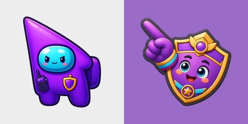 Among Us Show Purple aka Chief of Security custom cursor pack preview for Chrome, Edge and Windows