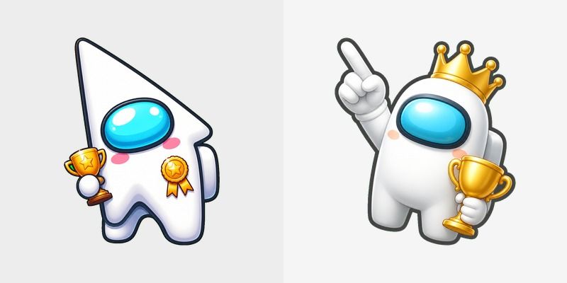 Among Us Show White aka Contest Winner custom cursor pack preview for Chrome, Edge and Windows