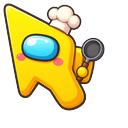 Among Us Show Yellow aka Ship Cook 1 arrow cursor preview