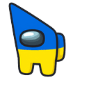Among Us Ukraine Flag Colors arrow cursor preview