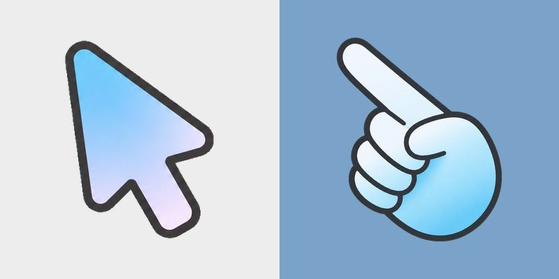Arctic Blue Mist custom cursor pack preview for Chrome, Edge and Windows