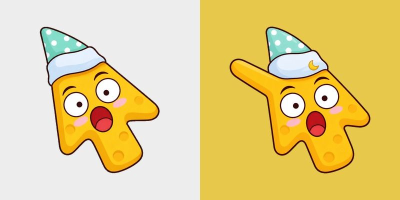 Cursodji Shocked custom cursor pack preview for Chrome, Edge and Windows