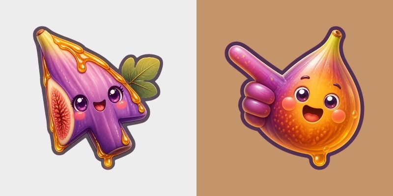 Cute Fig Honey Cursor Pack custom cursor pack preview for Chrome, Edge and Windows