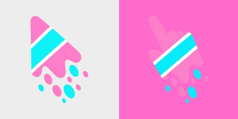 Cute Melt Stripe Bubblegum Aqua custom cursor pack preview for Chrome, Edge and Windows