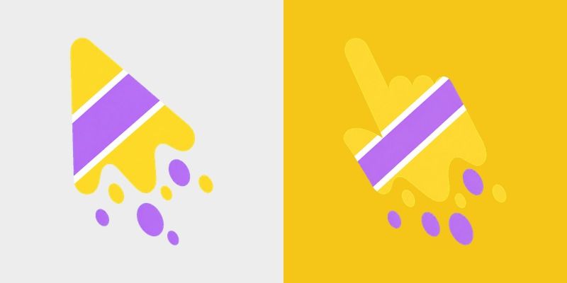 Cute Melt Stripe Sunshine Violet custom cursor pack preview for Chrome, Edge and Windows