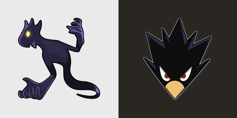 Fumikage Tokoyami custom cursor pack preview for Chrome, Edge and Windows
